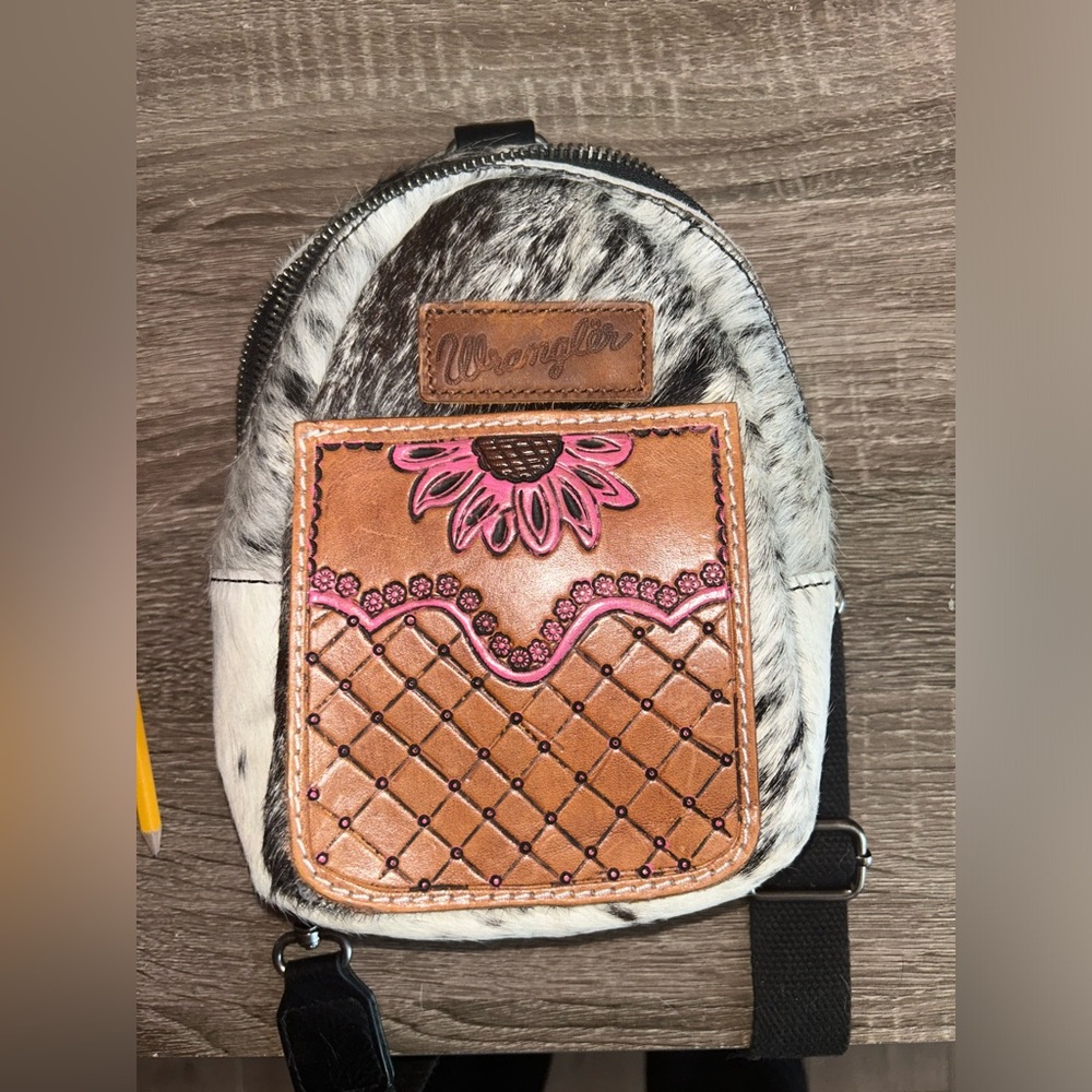 Wrangler Cowhide Crossbody Bag